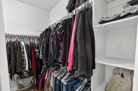 a view of a walk in closet