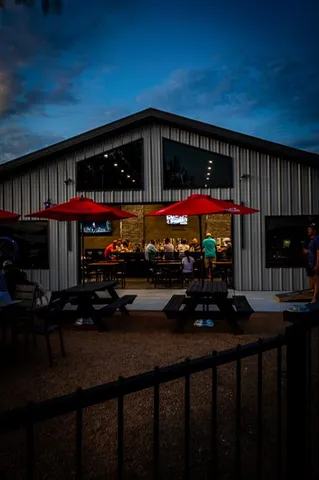 a view of street with sitting area