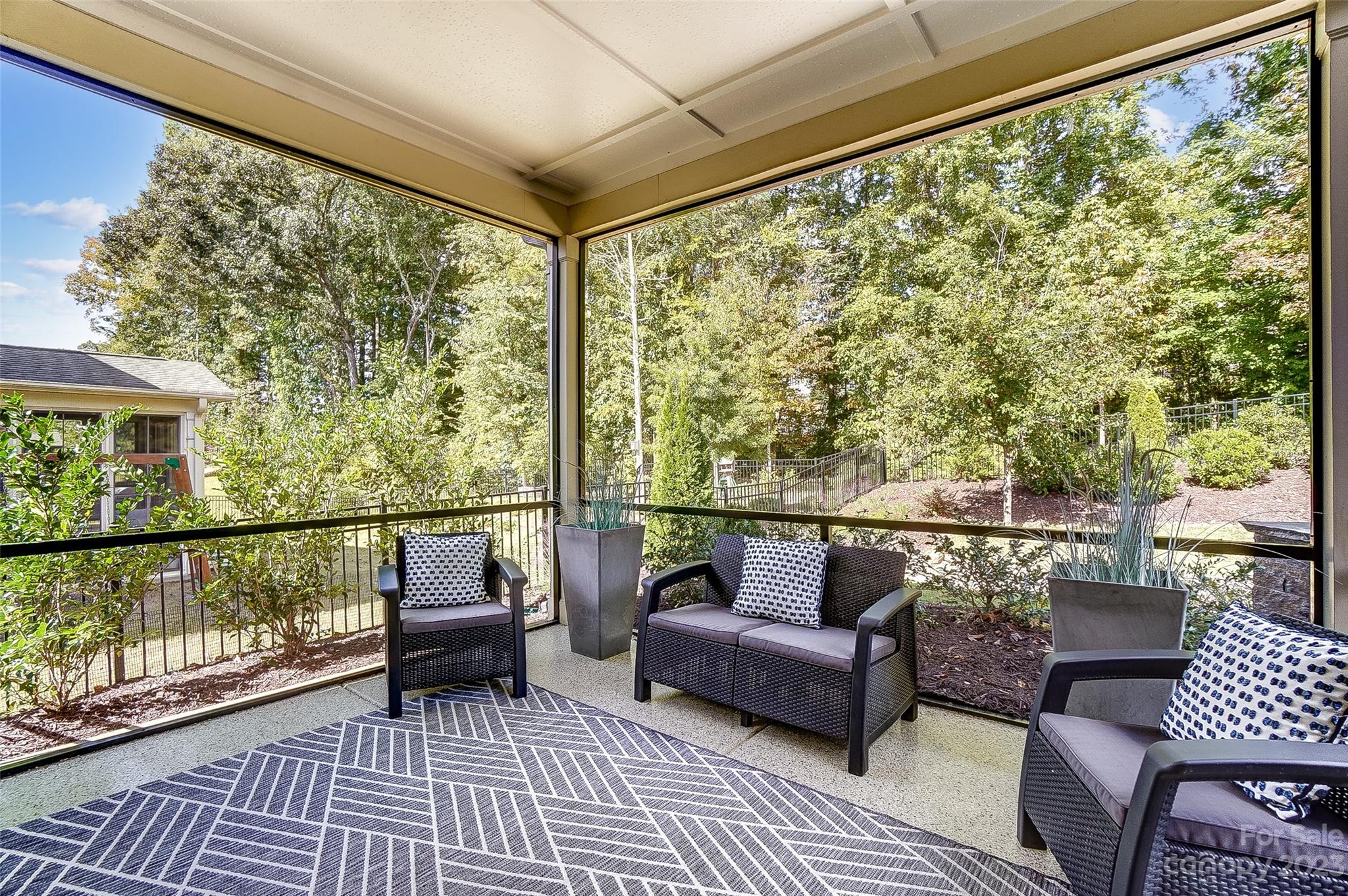 1494 Afton Way Fort Mill, SC 29708 - Photo 43 of 47 a balcony with wooden floor and outdoor seating