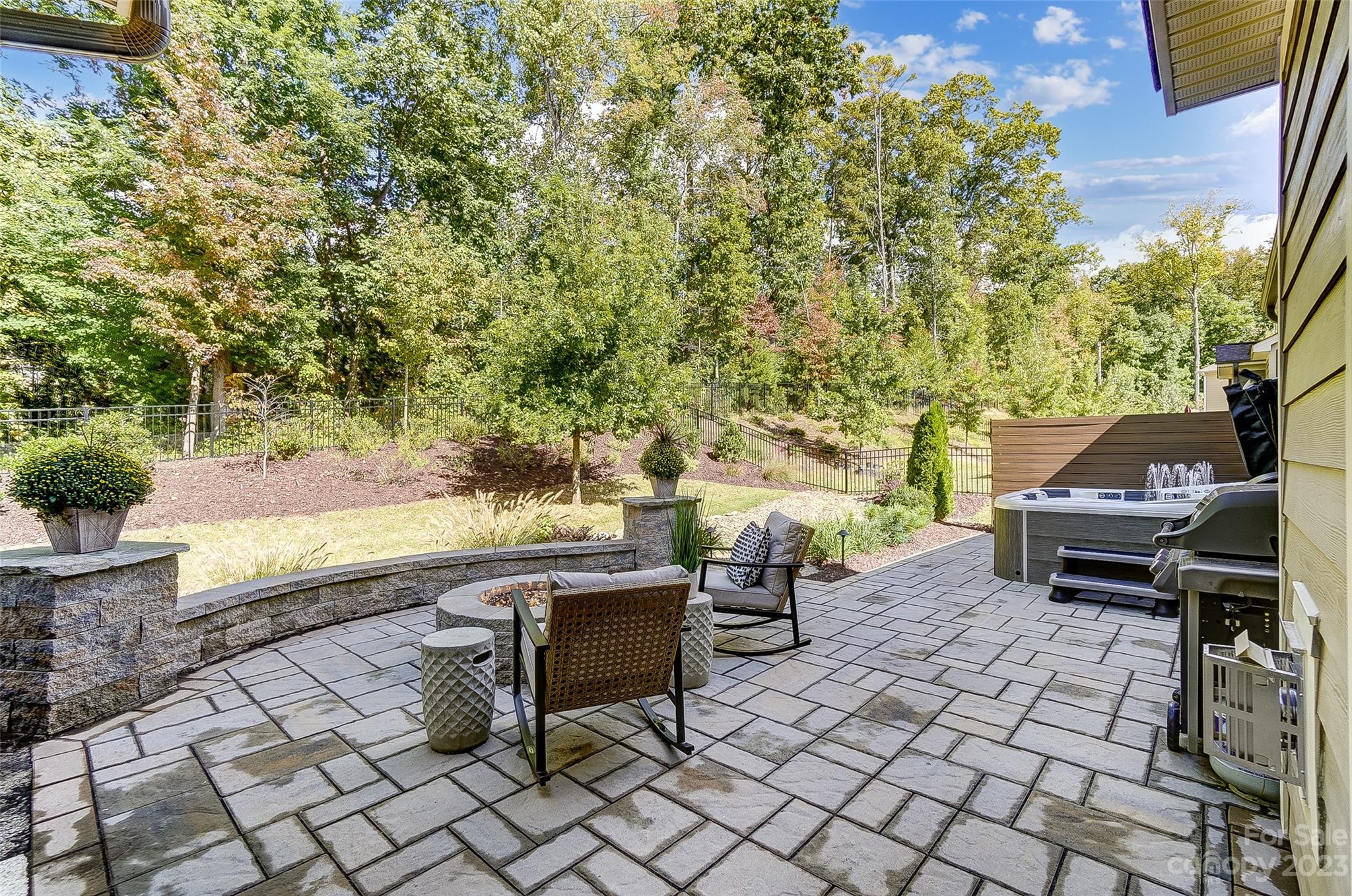 1494 Afton Way Fort Mill, SC 29708 - Photo 44 of 47 a view of a patio with table and chairs and potted plants