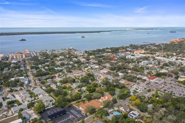 an aerial view of a city