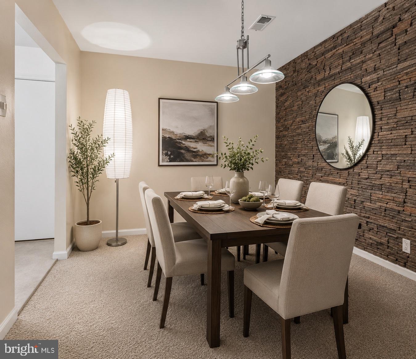 1475 Mt Holly Road, Unit G4 Edgewater Park, NJ 08010 - Photo 4 of 32 DINING ROOM STAGED by AI