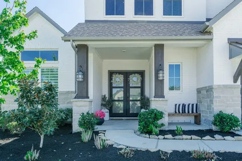 a front view of a house