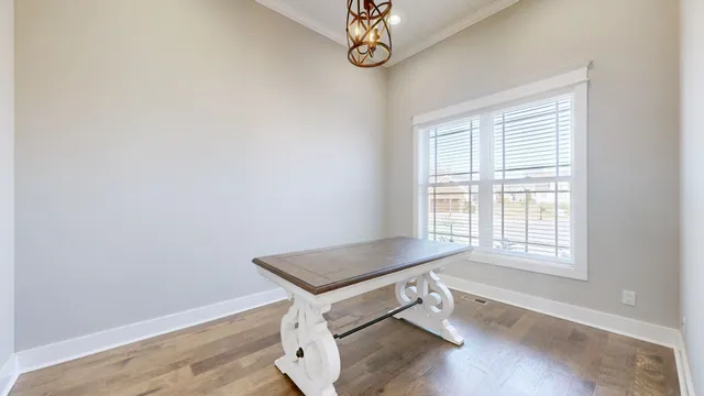 an empty room with a window