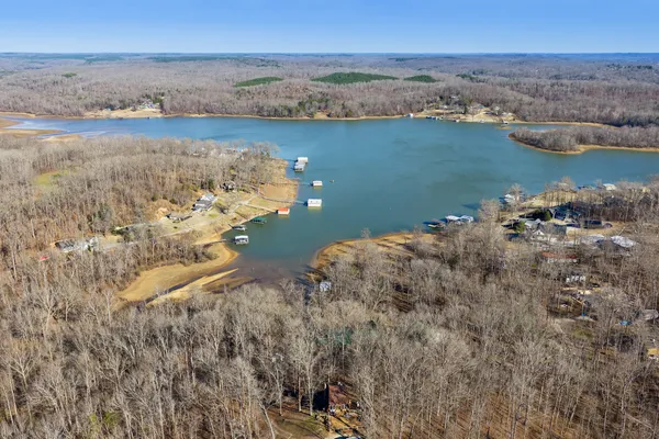 an aerial view of a houses with ocean view