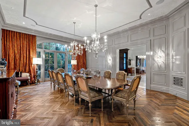 a view of a balcony with sitting area