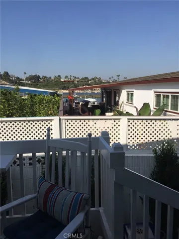 a view of a balcony with city view