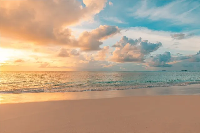 a view of an ocean and beach
