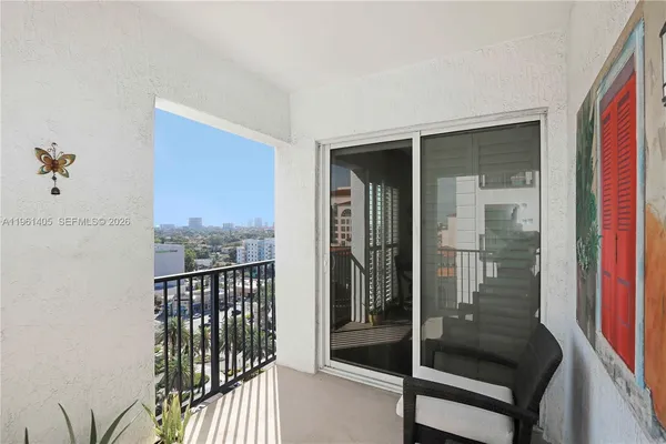 a view of a balcony