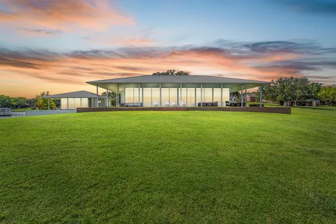 a view of a lake with a outdoor space