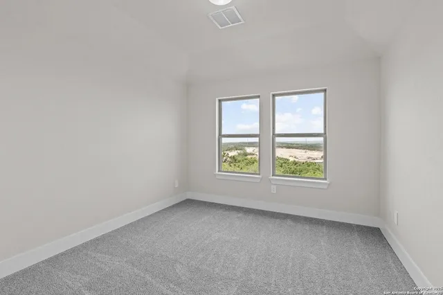 an empty room with a window