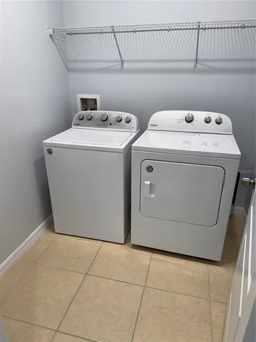 a view of a room with a window