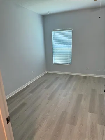 an empty room with a window