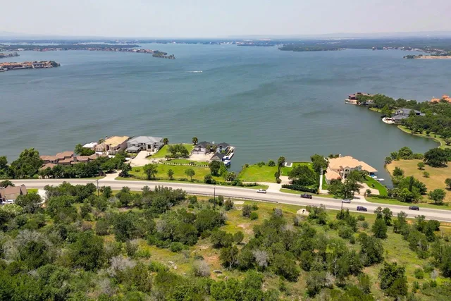 a view of a lake with a outdoor space