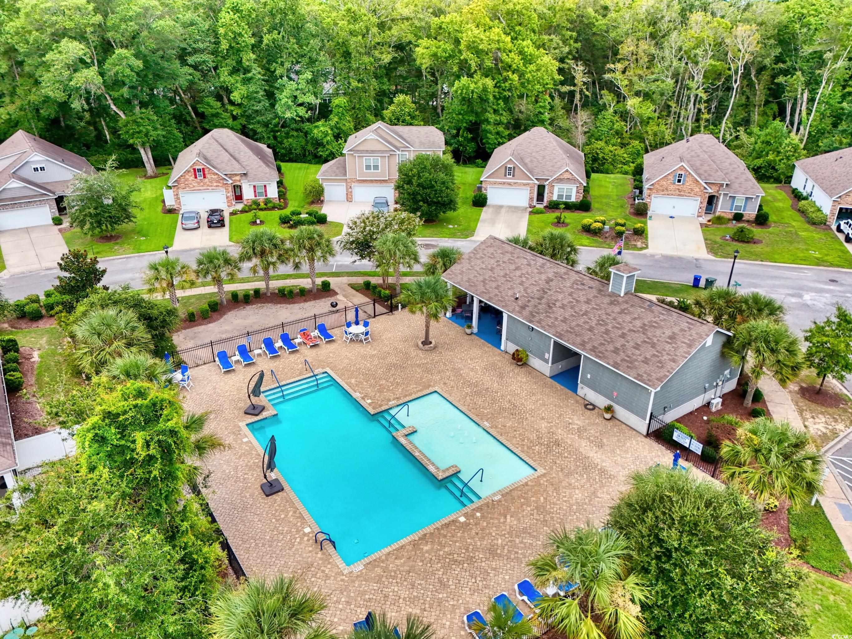 1104 Inlet View Drive North Myrtle Beach, SC 29582 - Photo 36 of 40 Aerial perspective of suburban area featuring a pool