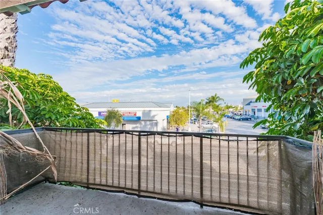 a street view from a balcony