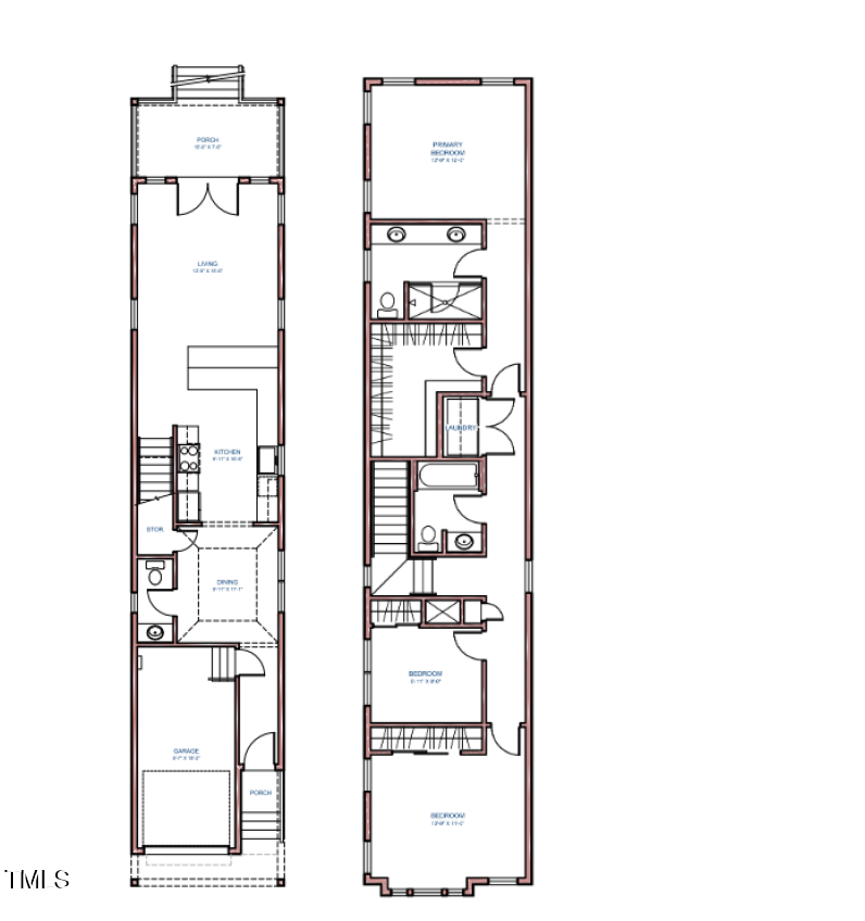 2210 Edwin Avenue, Unit B Durham, NC 27705 - Photo 2 of 2 a picture of a floor plan