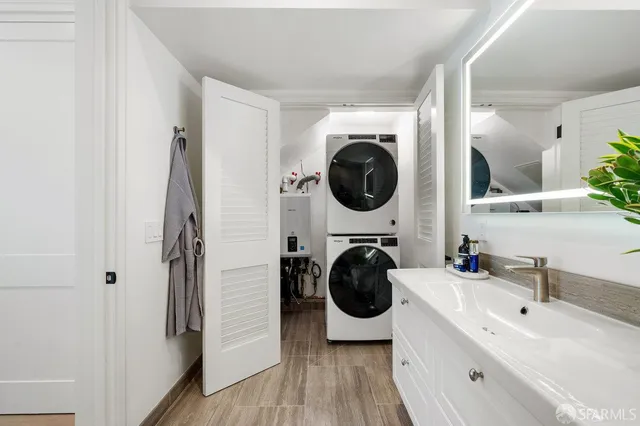 a front view of a house with a shower