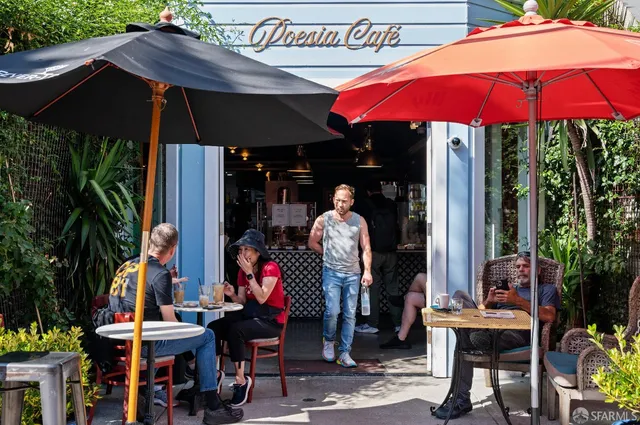 a view of water fountain in front of building