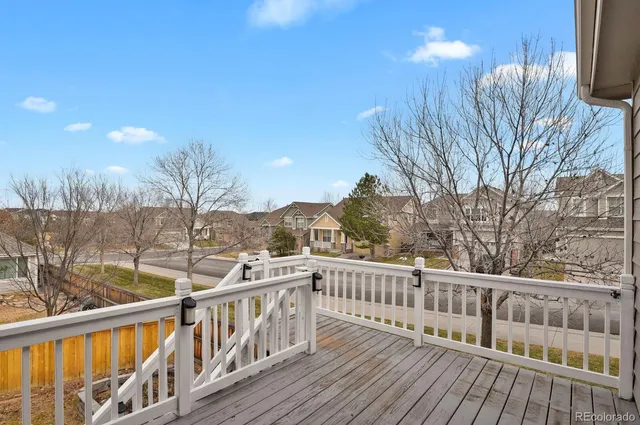 a view of balcony with furniture