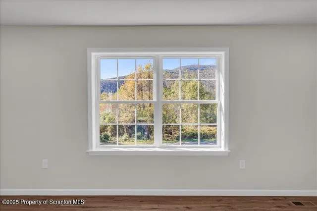 a view of a window in a room