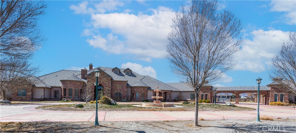 a front view of a building with street
