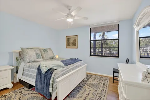 a room with a bed and couch