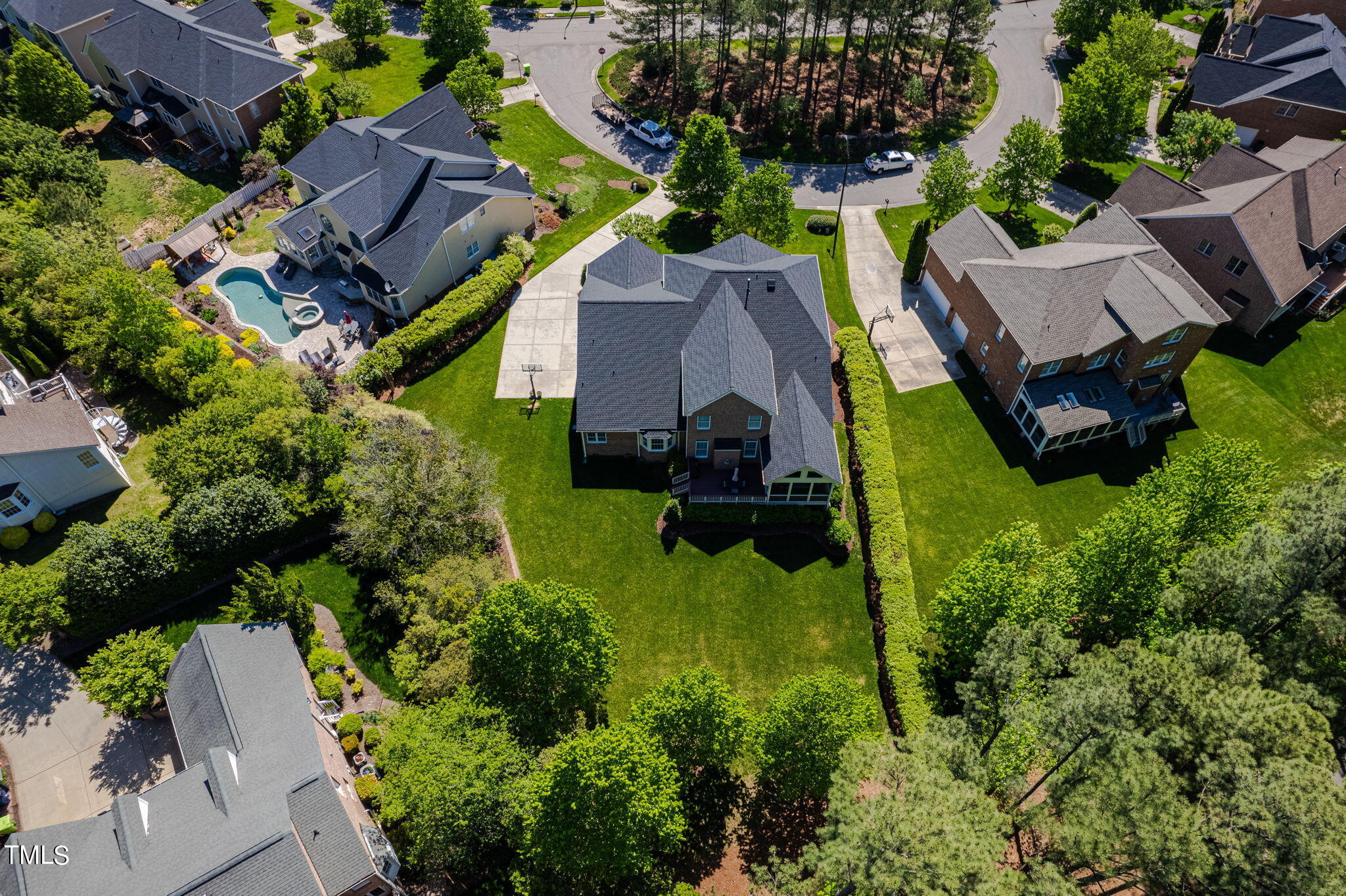 9713 Broadrun Drive Raleigh, NC 27617 - Photo 56 of 62 77-web-or-mls-9713 Broadrun-aerial-14