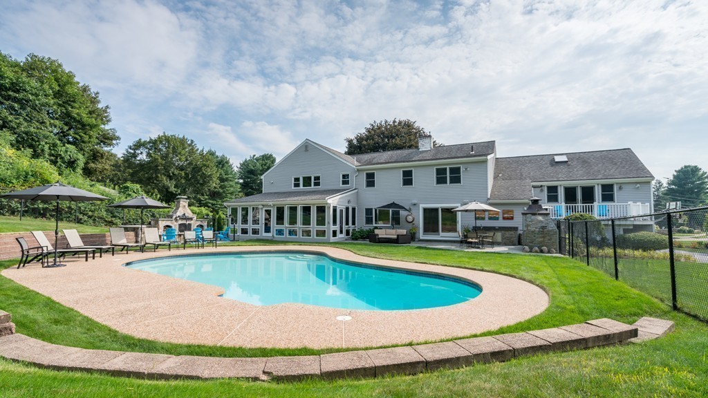 33 Oxbow Road Needham, MA 02492 - Photo 22 of 24 a view of a house with swimming pool and porch