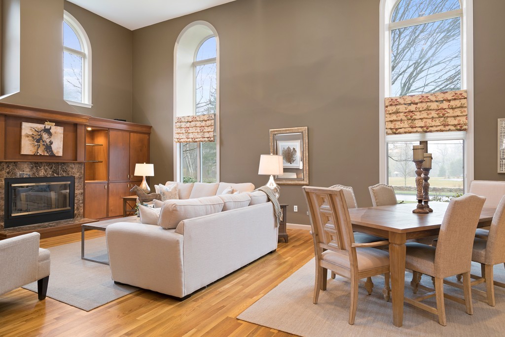 33 Oxbow Road Needham, MA 02492 - Photo 6 of 24 a living room with furniture fireplace and a large window