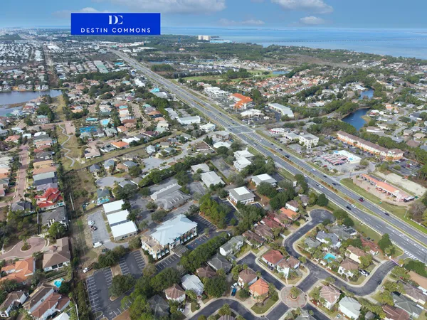 an aerial view of a city