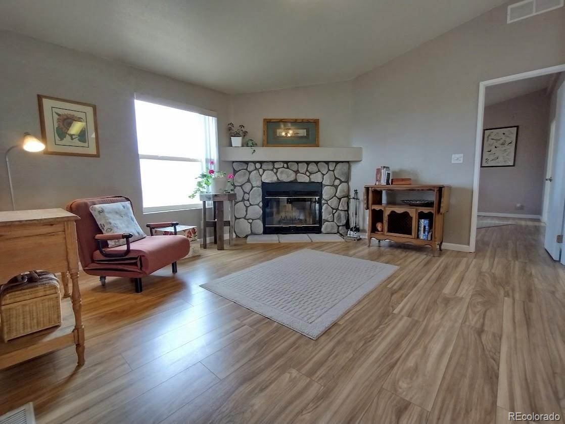 10421 West Lane Rye, CO 81069 - Photo 5 of 34 a living room with furniture and a fireplace
