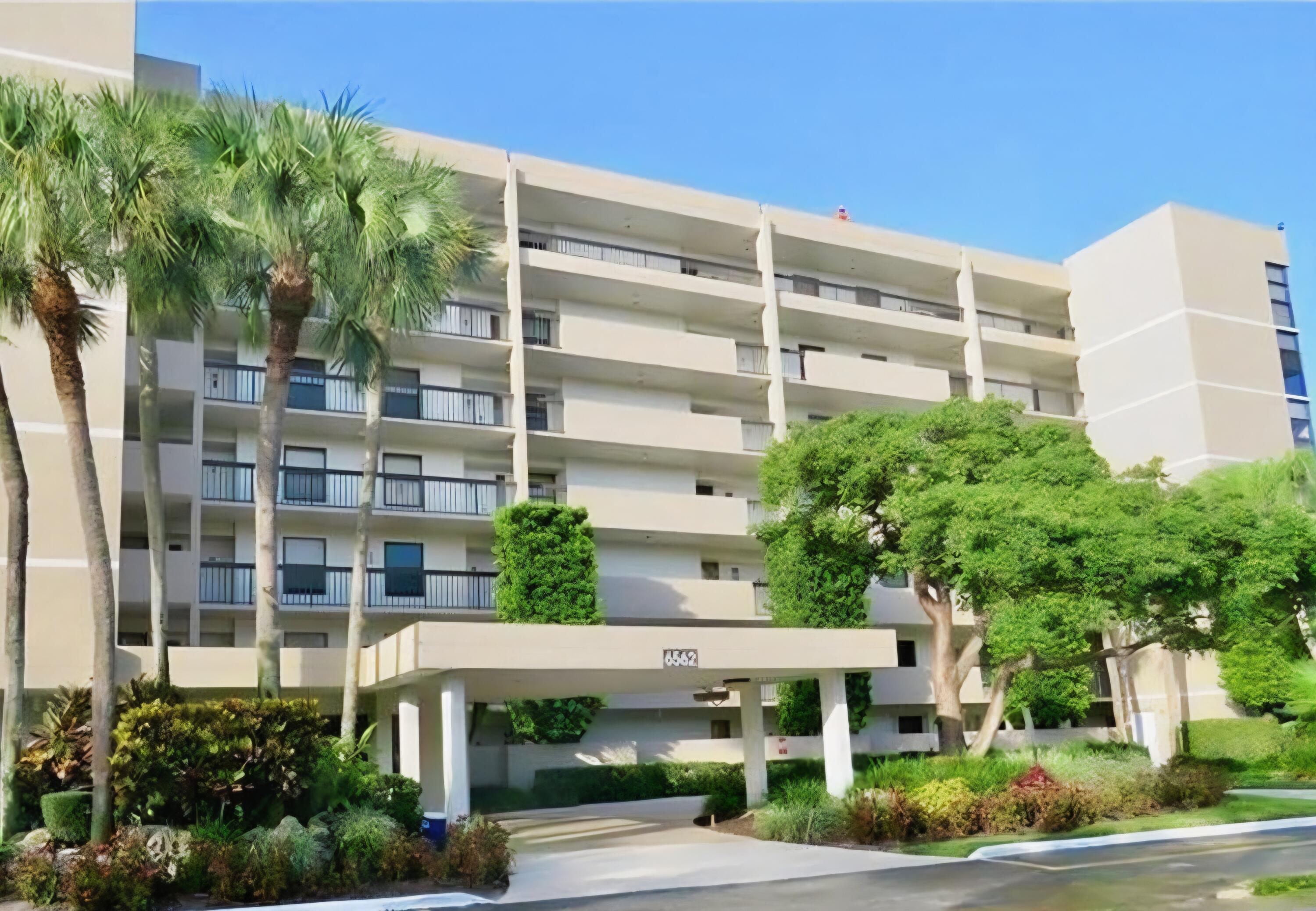 a view of building with yard