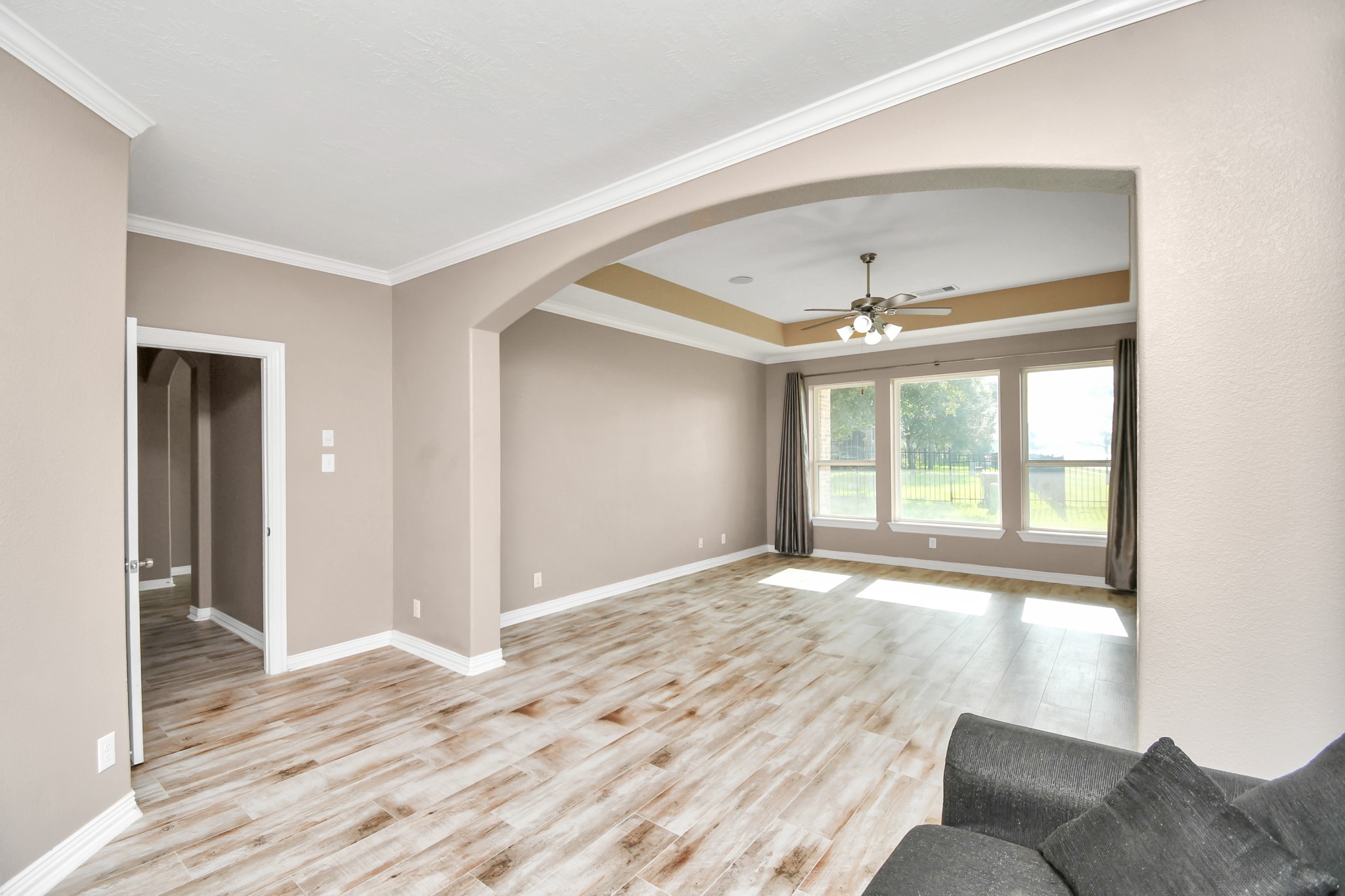 9511 Emerald Lakes Drive Rosharon, TX 77583 - Photo 17 of 38 a view of livingroom with furniture and wooden floor