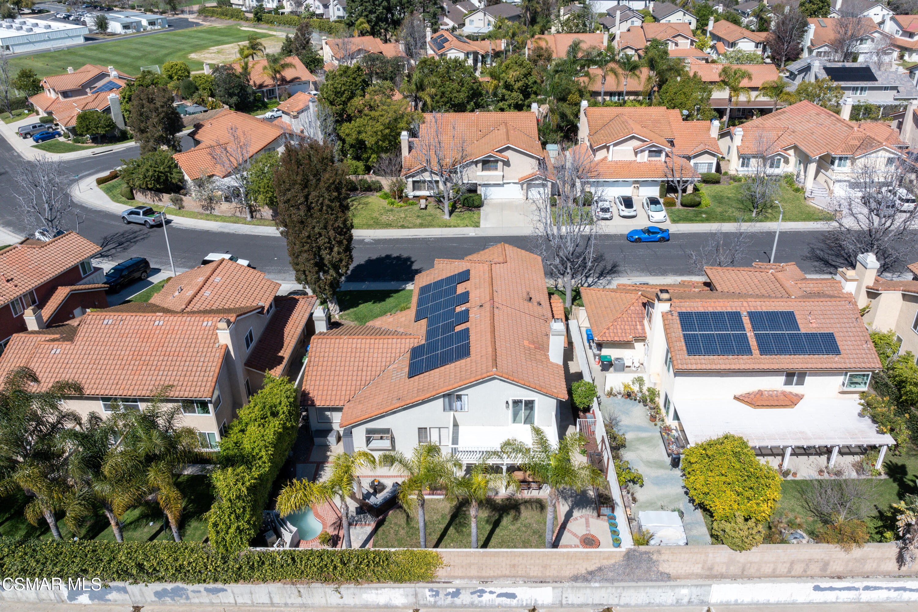 12462 Spring Creek Road Moorpark, CA 93021 - Photo 54 of 57 an aerial view of residential houses with outdoor space and parking