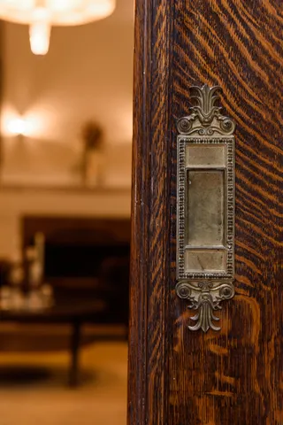 a view of a door of the house