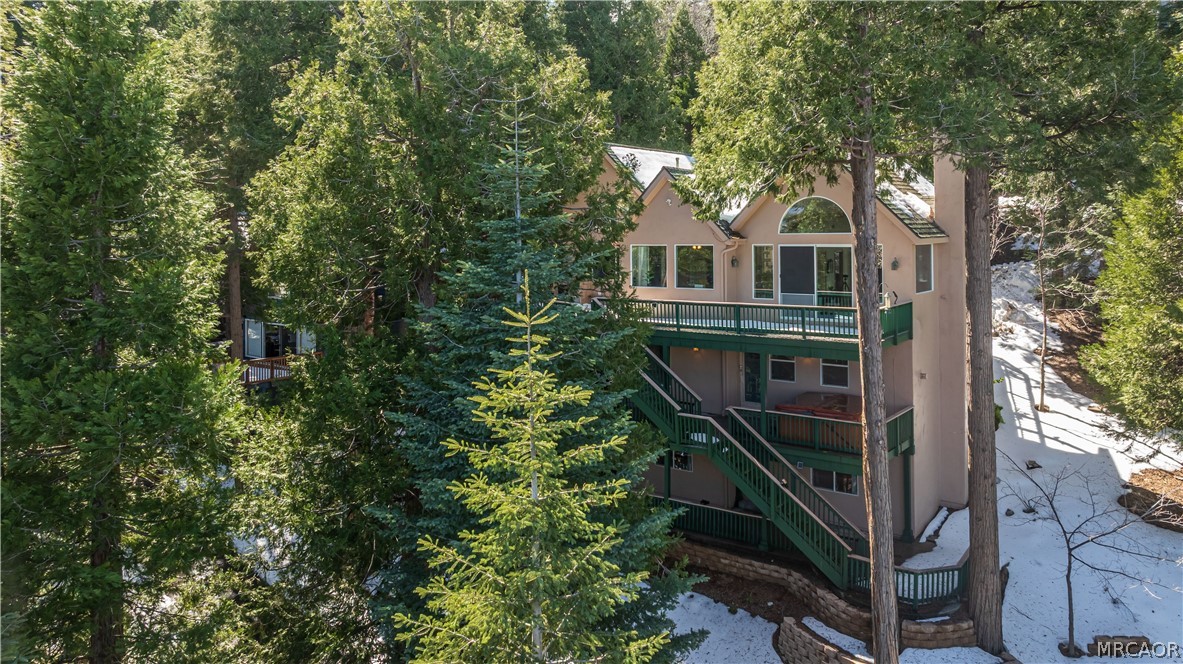 277 Grizzly Road Lake Arrowhead, CA 92352 - Photo 33 of 33 a view of a house with a yard