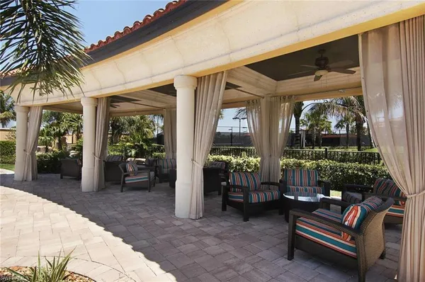 a outdoor living space with furniture and garden view
