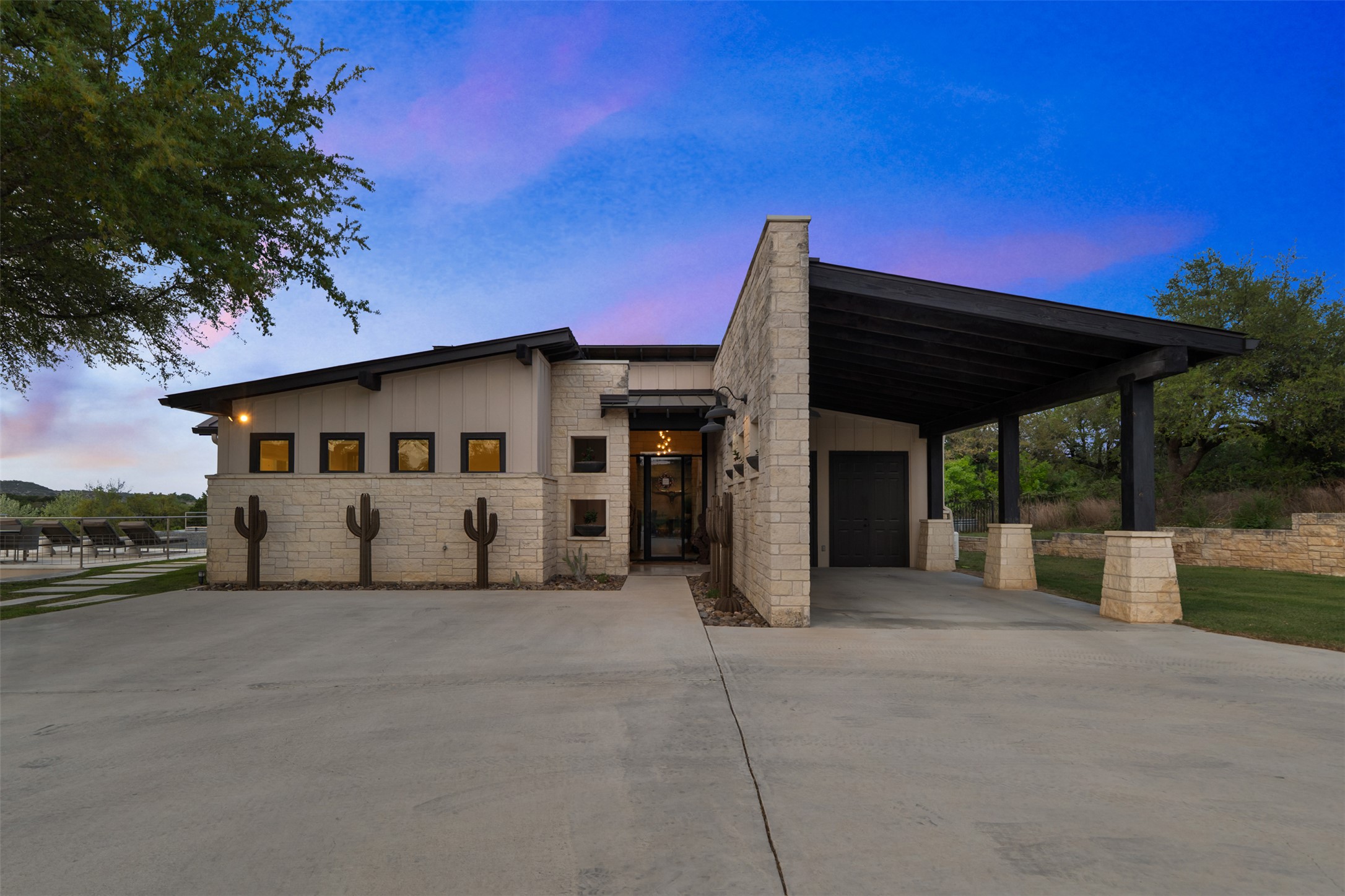 421 Rolling Hills Road Blanco, TX 78606 - Photo 2 of 40 Front entrance and parking of primary residence.