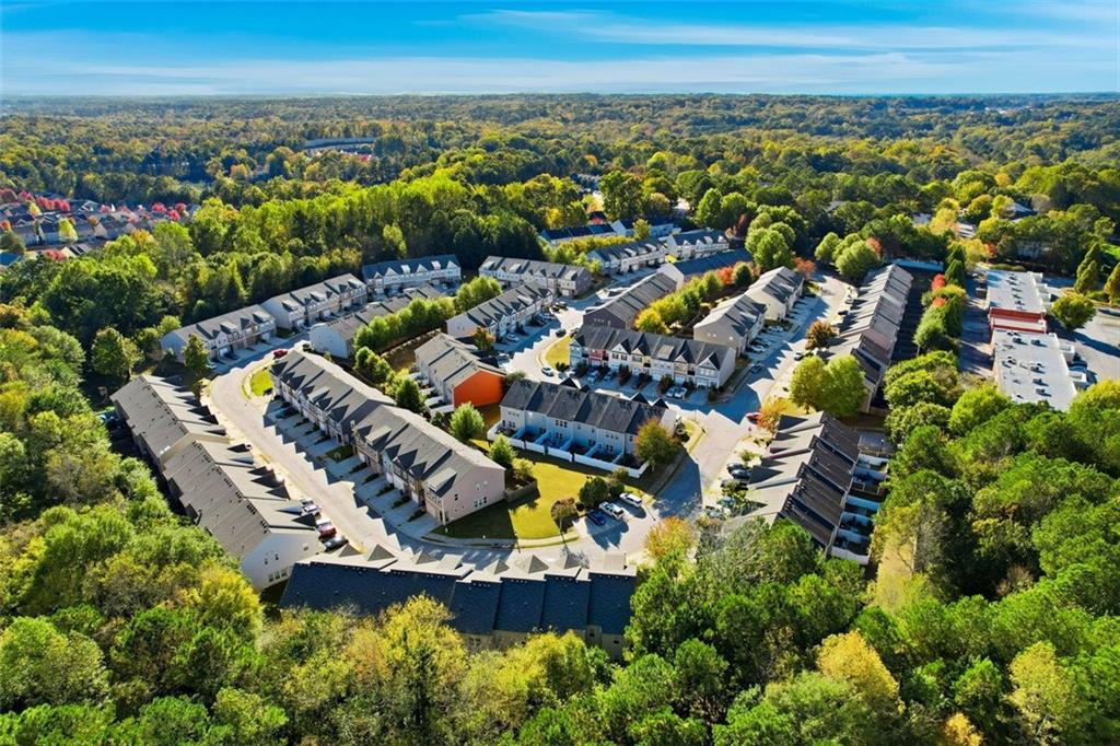 5026 Longview Walk Decatur, GA 30035 - Photo 28 of 31 an aerial view of residential houses with outdoor space and swimming pool