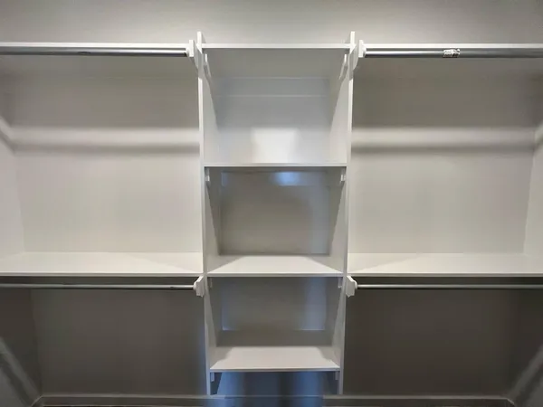 a close view of closet