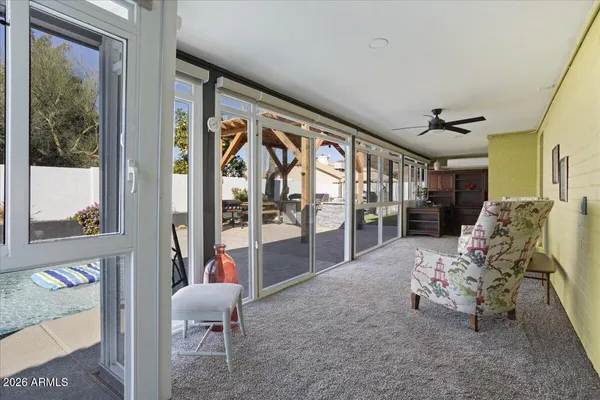 a view of a pathway of a house with a window