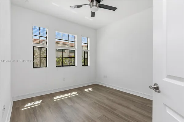 an empty room with a window