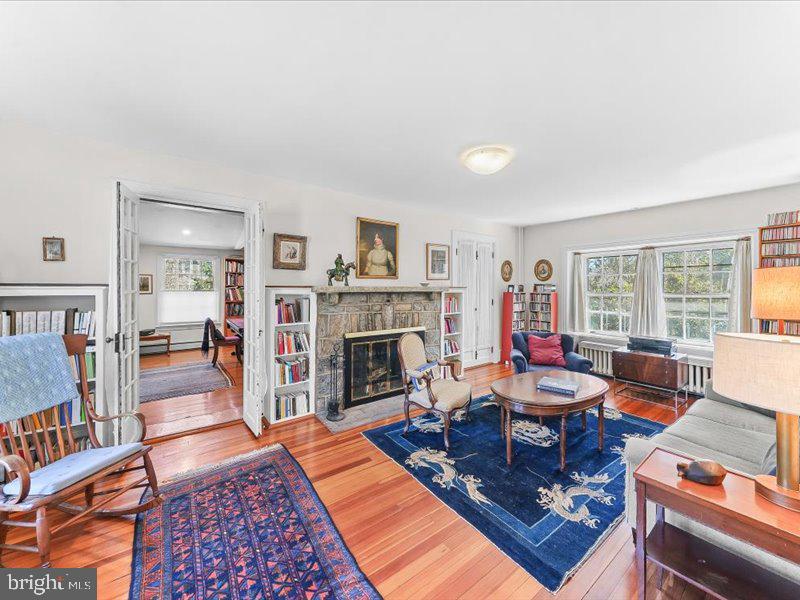 300 Harvard Avenue Swarthmore, PA 19081 - Photo 5 of 20 Living Room with French Doors to Family Room