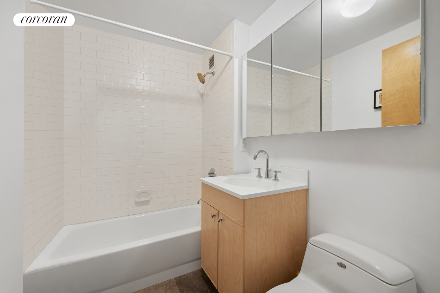 736 West 187th Street, Unit 108 Manhattan, NY 10033 - Photo 7 of 15 a bathroom with a sink a toilet and shower