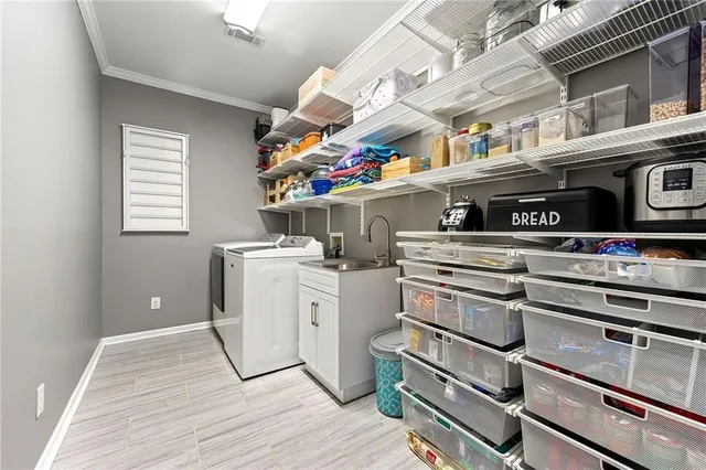 a kitchen with stove and cabinets