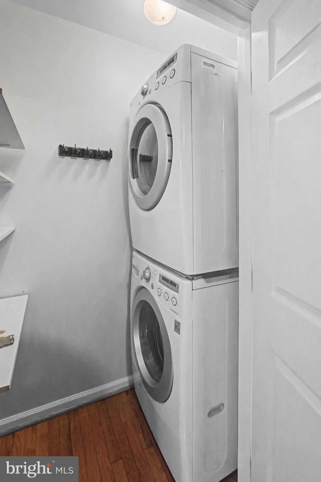 339 Edmund Street Aberdeen, MD 21001 - Photo 23 of 30 Efficient laundry space with stacked appliances.