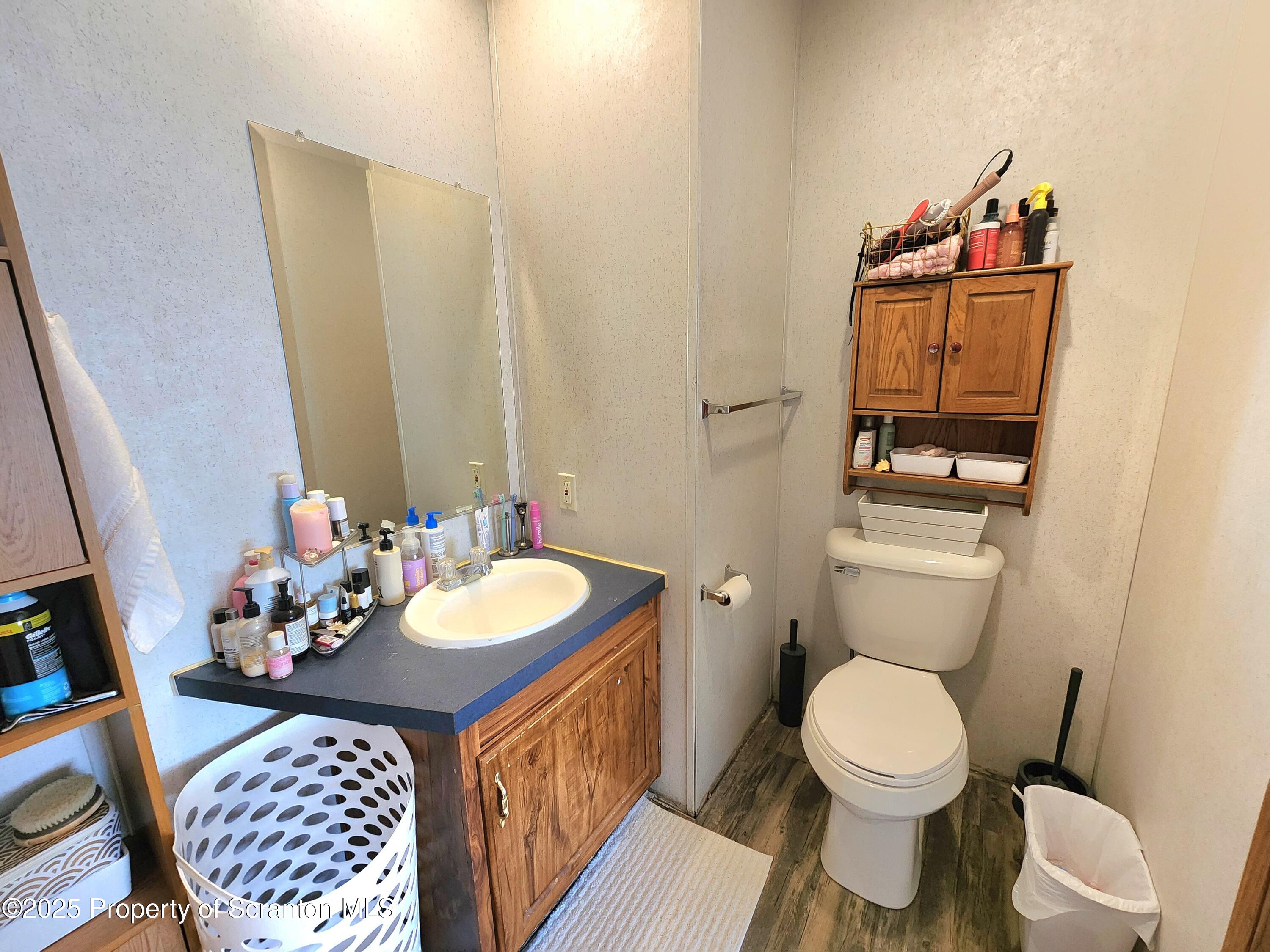 18132 Dimock To Nicholson Road Nicholson, PA 18446 - Photo 28 of 62 a bathroom with a sink mirror and toilet