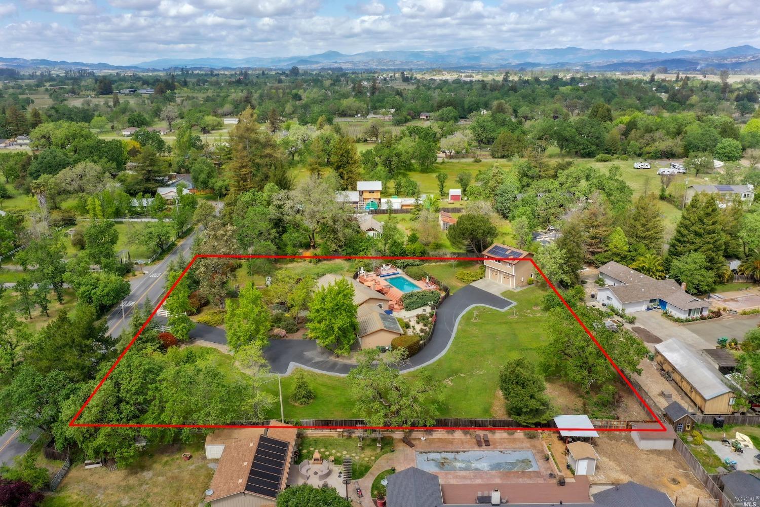 1454 Olivet Road Santa Rosa, CA 95401 - Photo 1 of 30 an aerial view of residential house with outdoor space