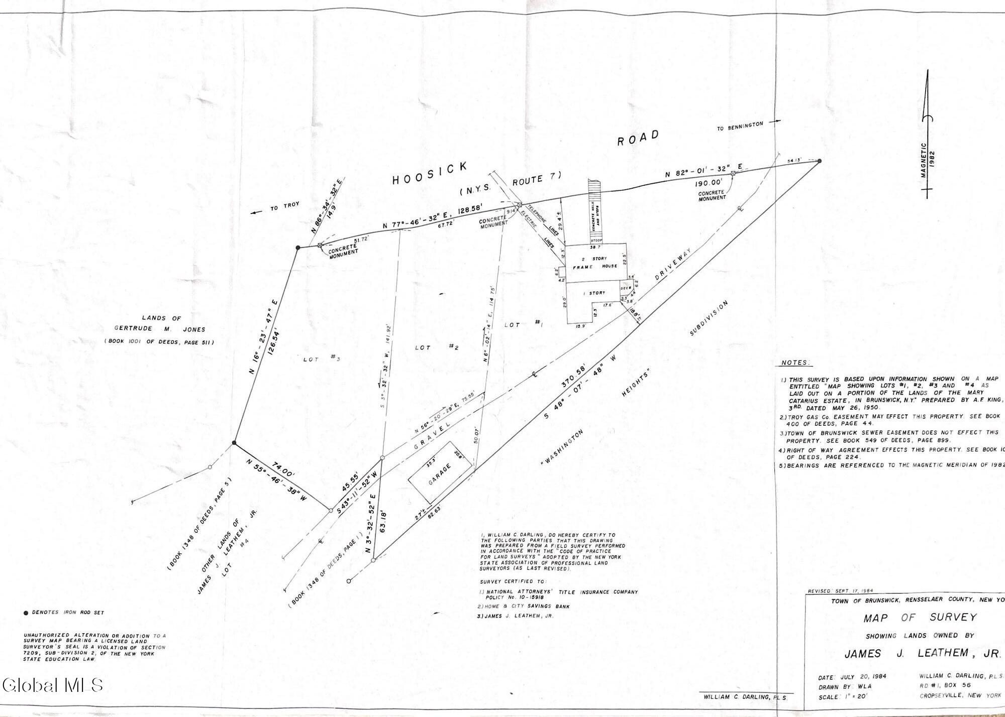 598 Hoosick Road Brunswick, NY 12180 - Photo 2 of 17 survey_598hoosick_1